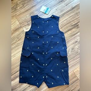 NWT! Carters 24 Months Navy Shortalls with Yellow Sailboats
